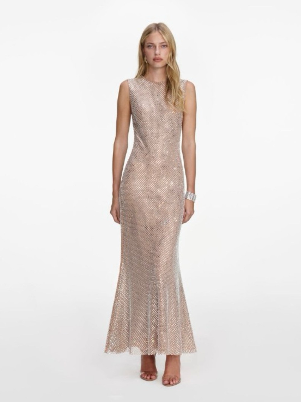 Self-Portrait Rhinestone Mesh dress, NWOT, Retail $895